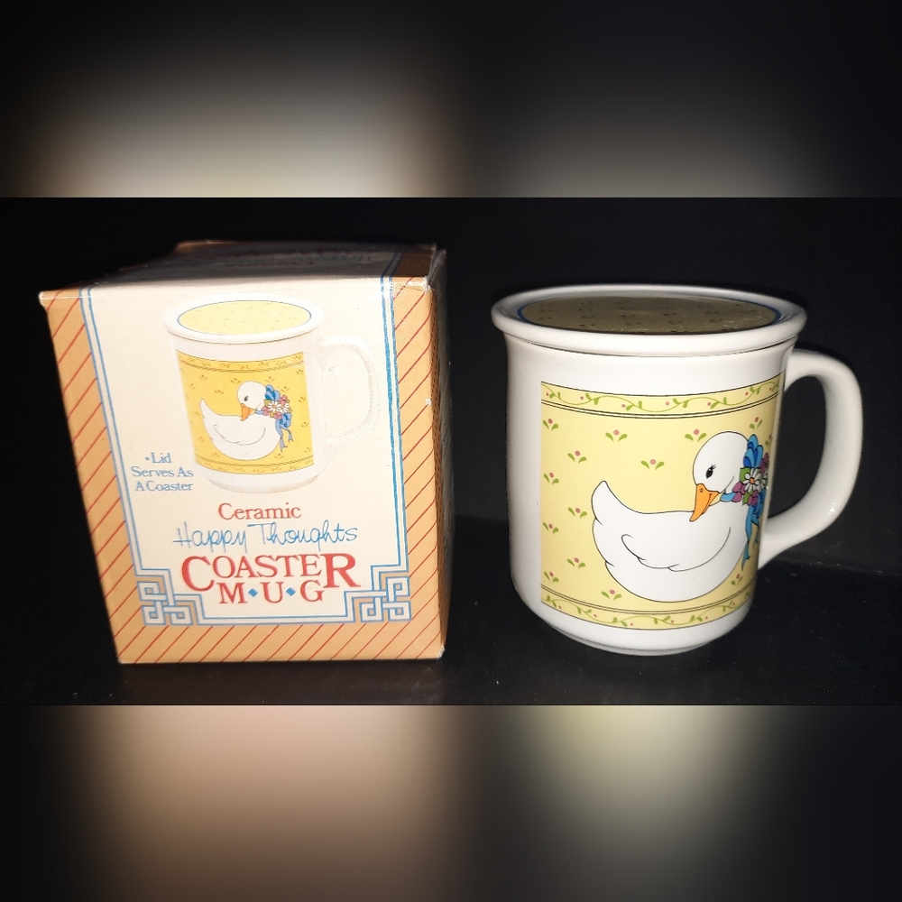Vintage giftco goose mug and coaster